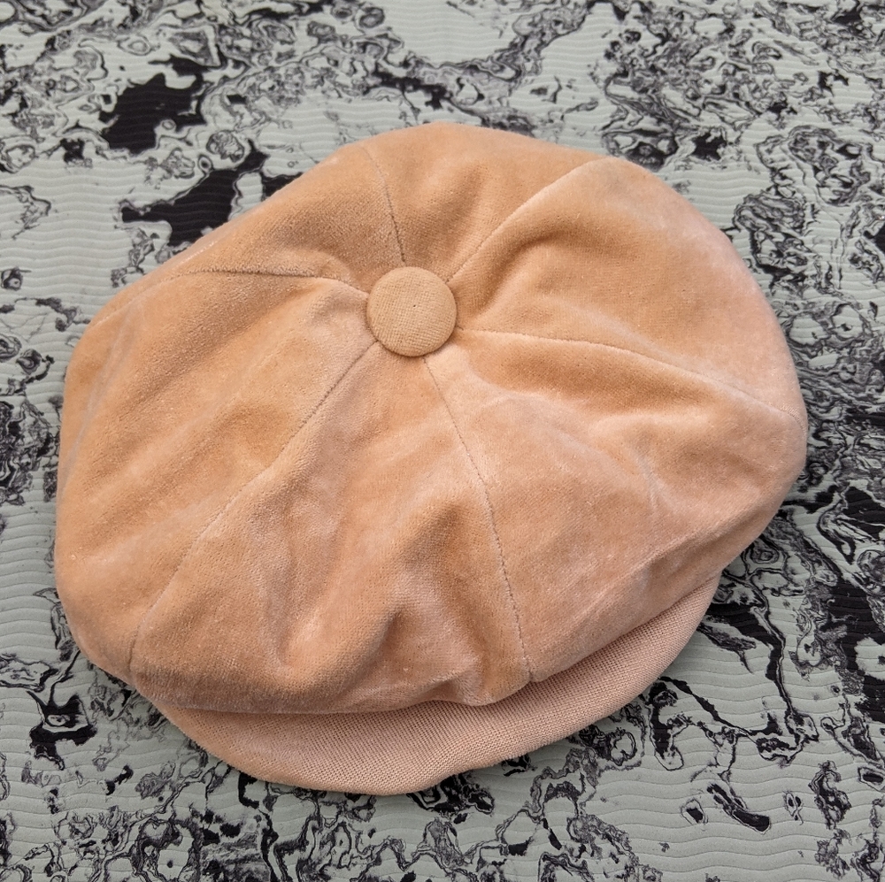 Vintage Velvet Newboy Hat - Picture 2 of 5
